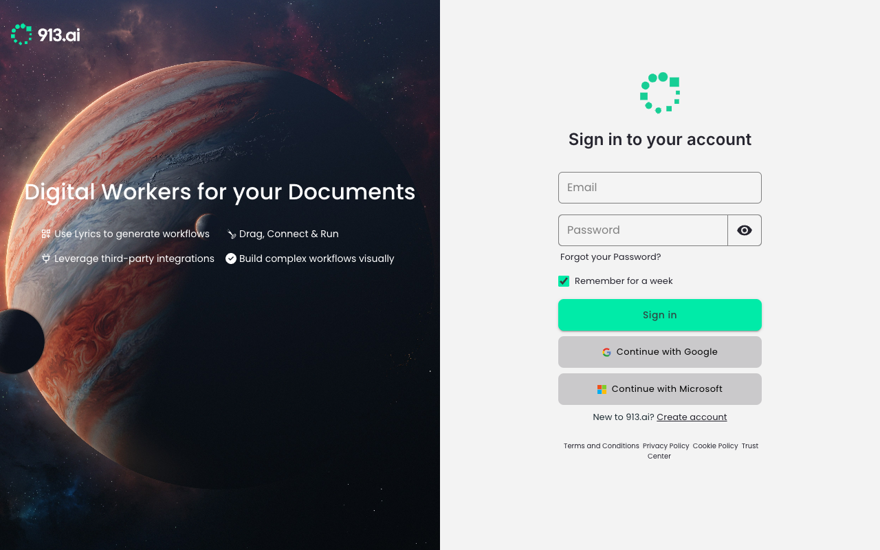 913.ai - Streamline Document Workflows with AI Agents