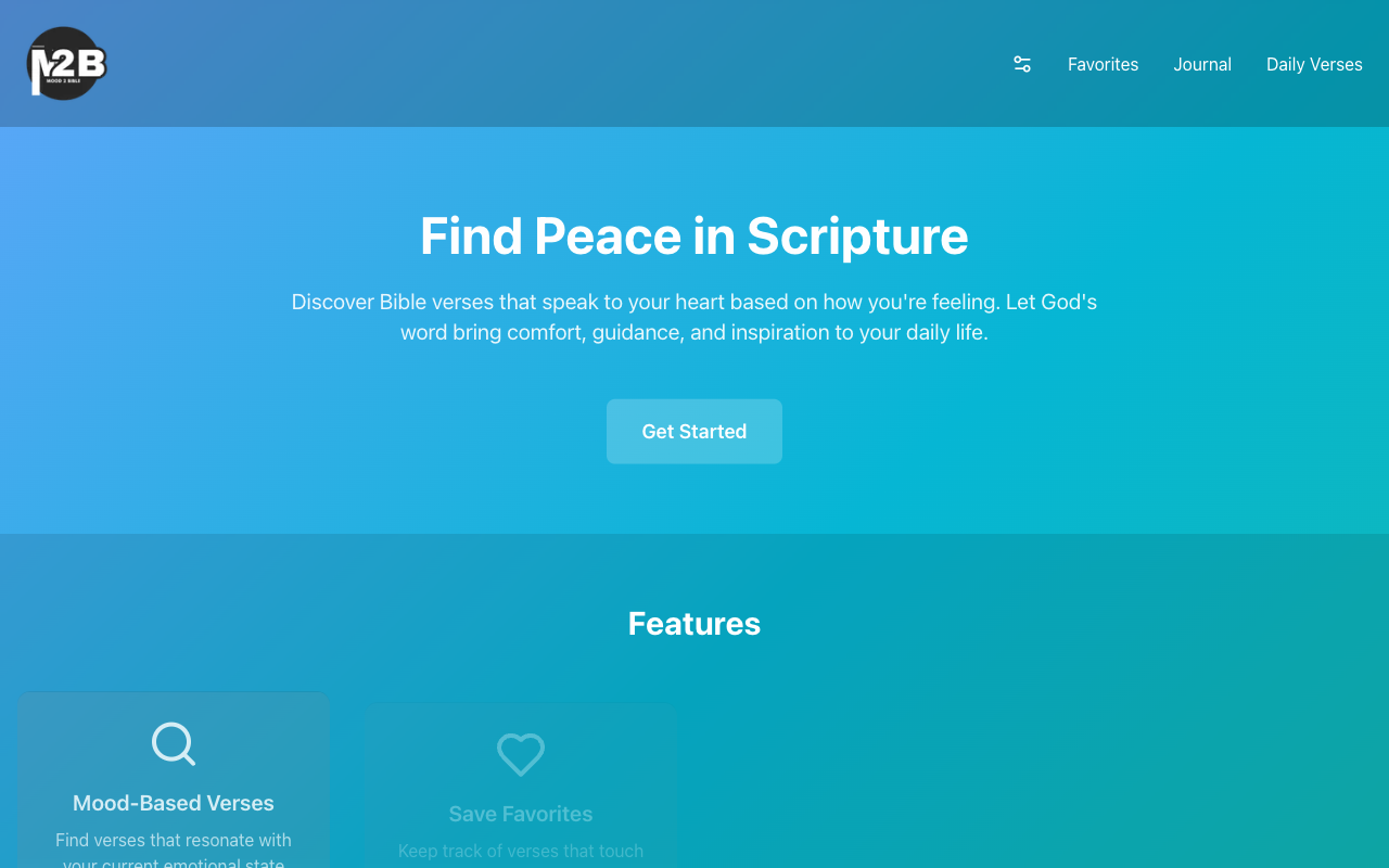 Mood2Bible - Discover Inspirational Bible Verses Based on Your Mood