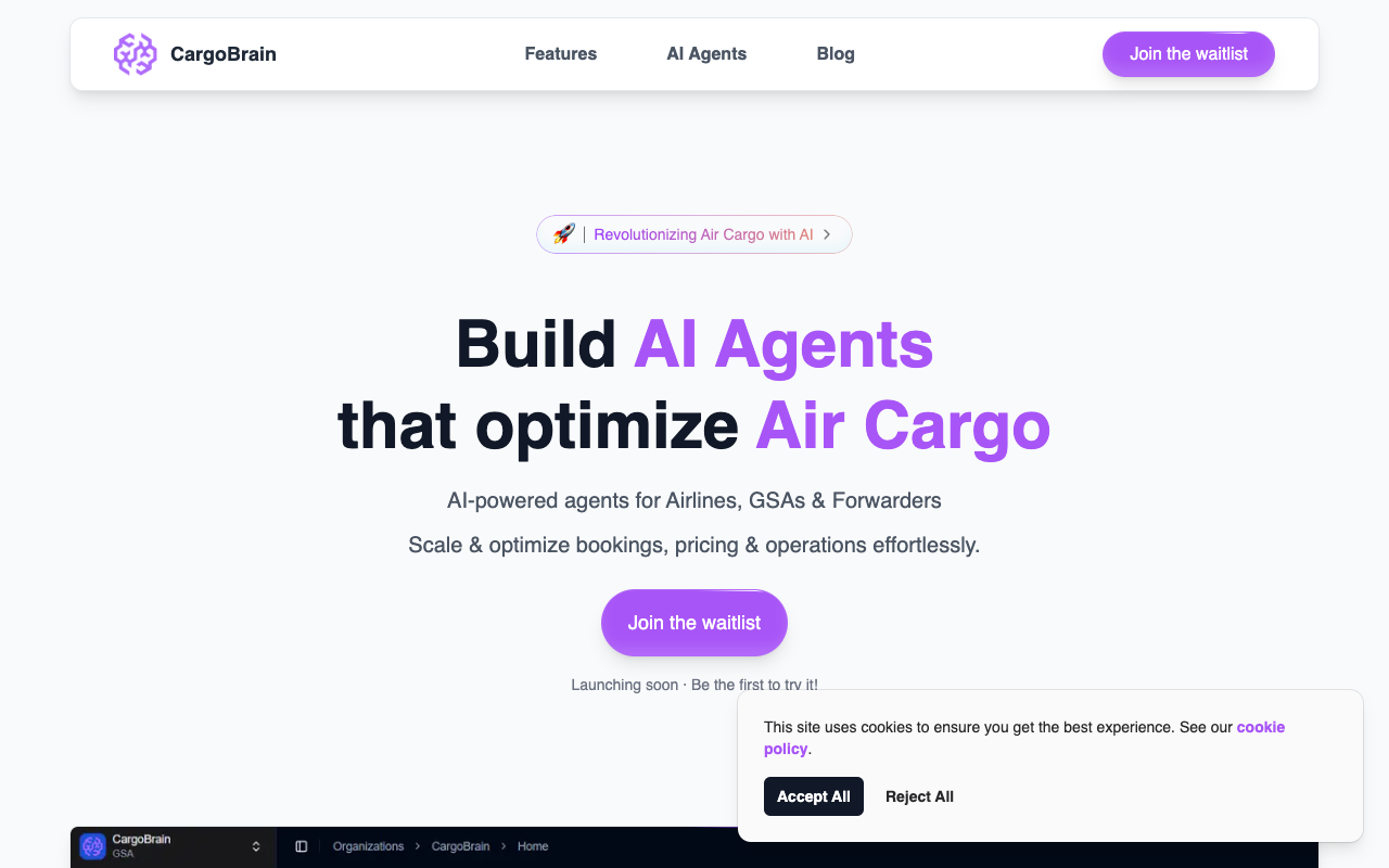 CargoBrain - AI agents to help with air cargo
