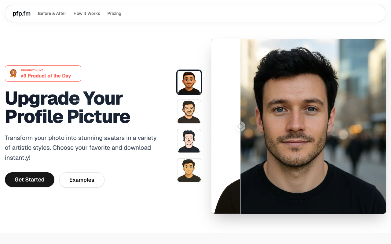 pfp.fm - Change Your Photo to Cool Avatars