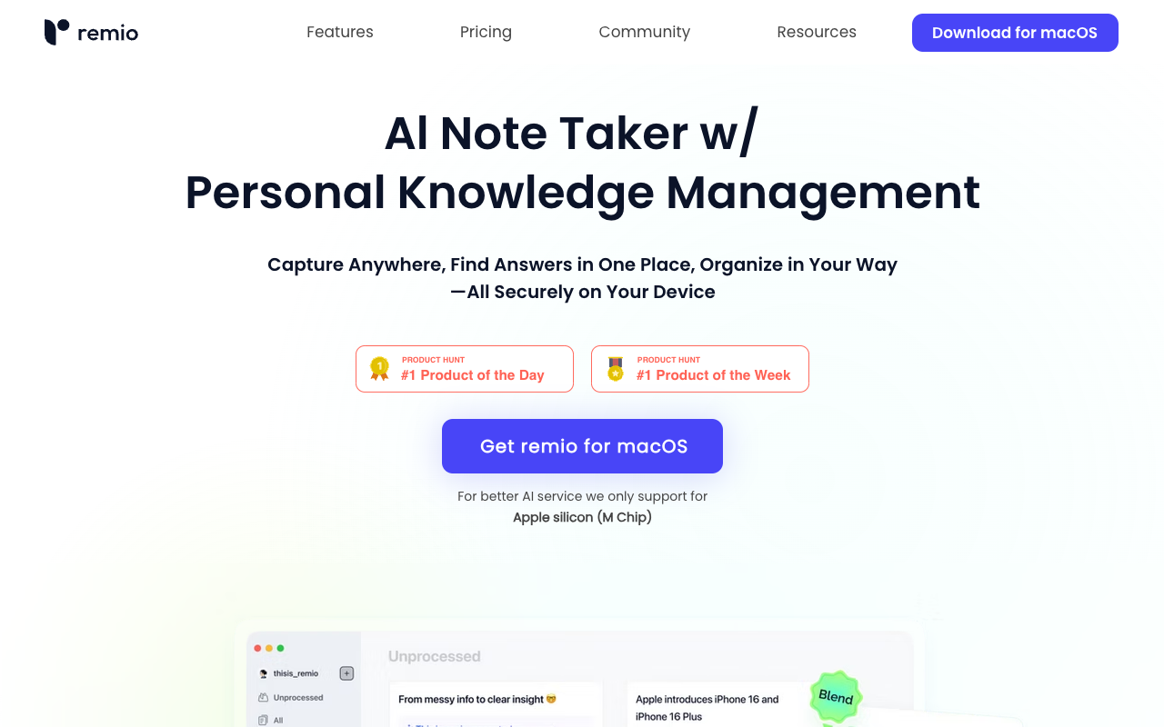 Remio - Your Ultimate AI-Powered Productivity Tool