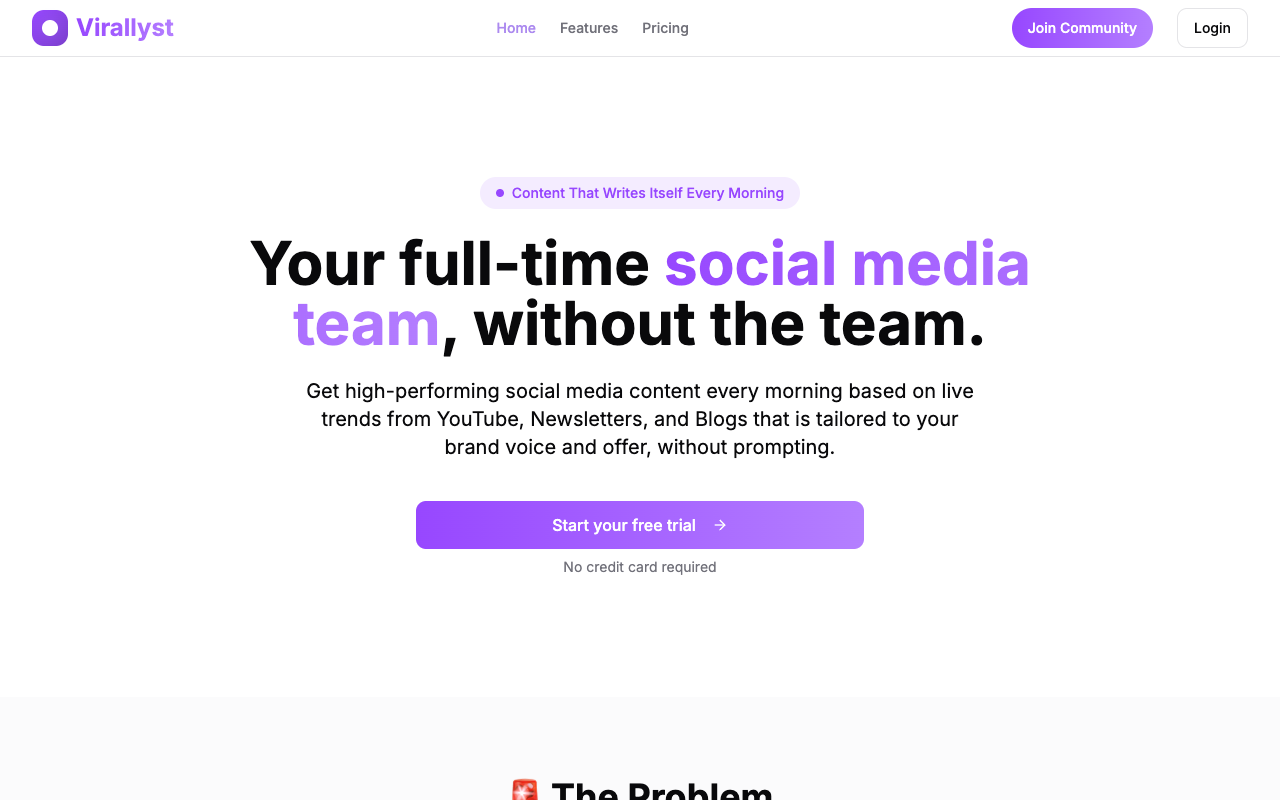 Virallyst - AI-powered Social Media Content Generator
