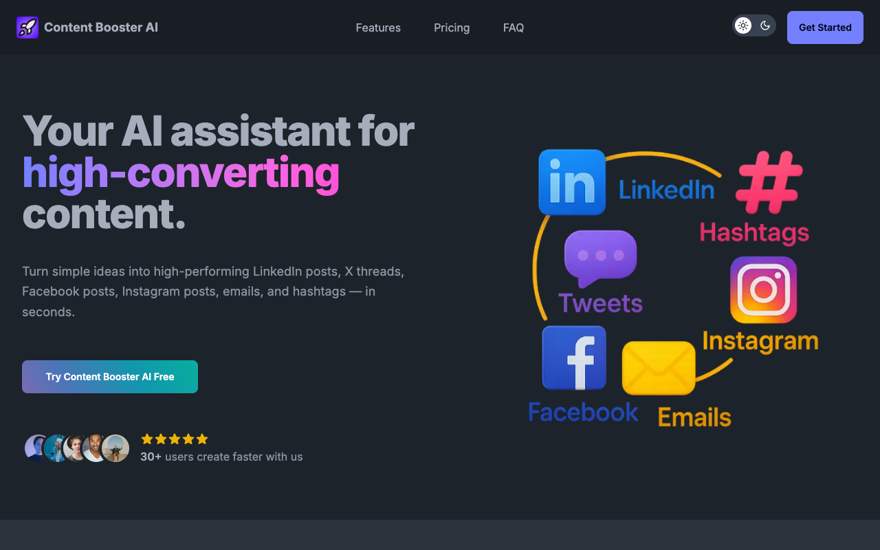 Content Booster AI - Create Amazing Posts and Emails Quickly