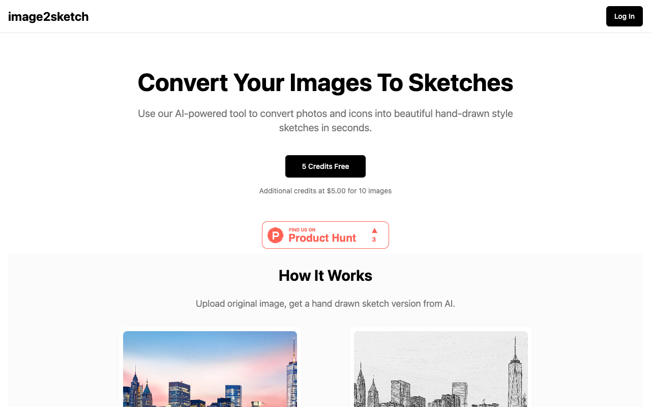 image2sketch - Turn your photos into sketches with one click AI Image Processing Creative Tools
