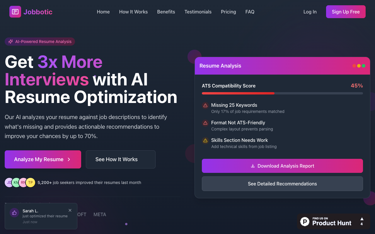 Jobbotic - An AI tool that makes your job application better