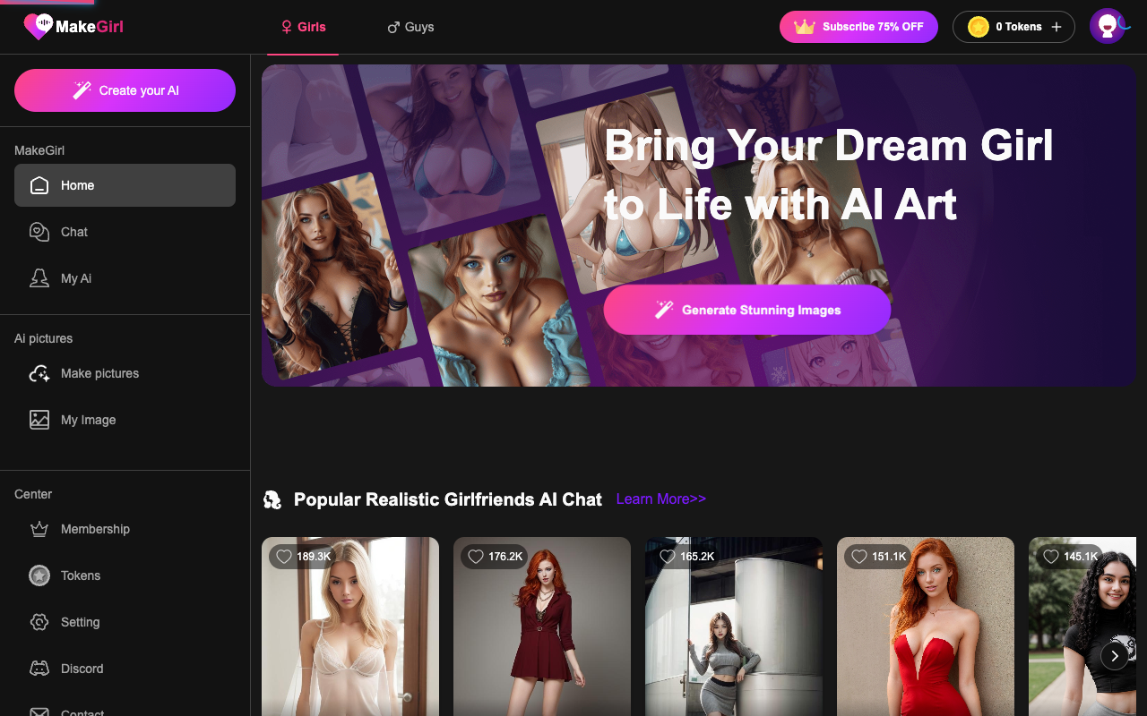 MakeGirl - Create Your Dream AI Girlfriend and Chat AI Chatbot NSFW