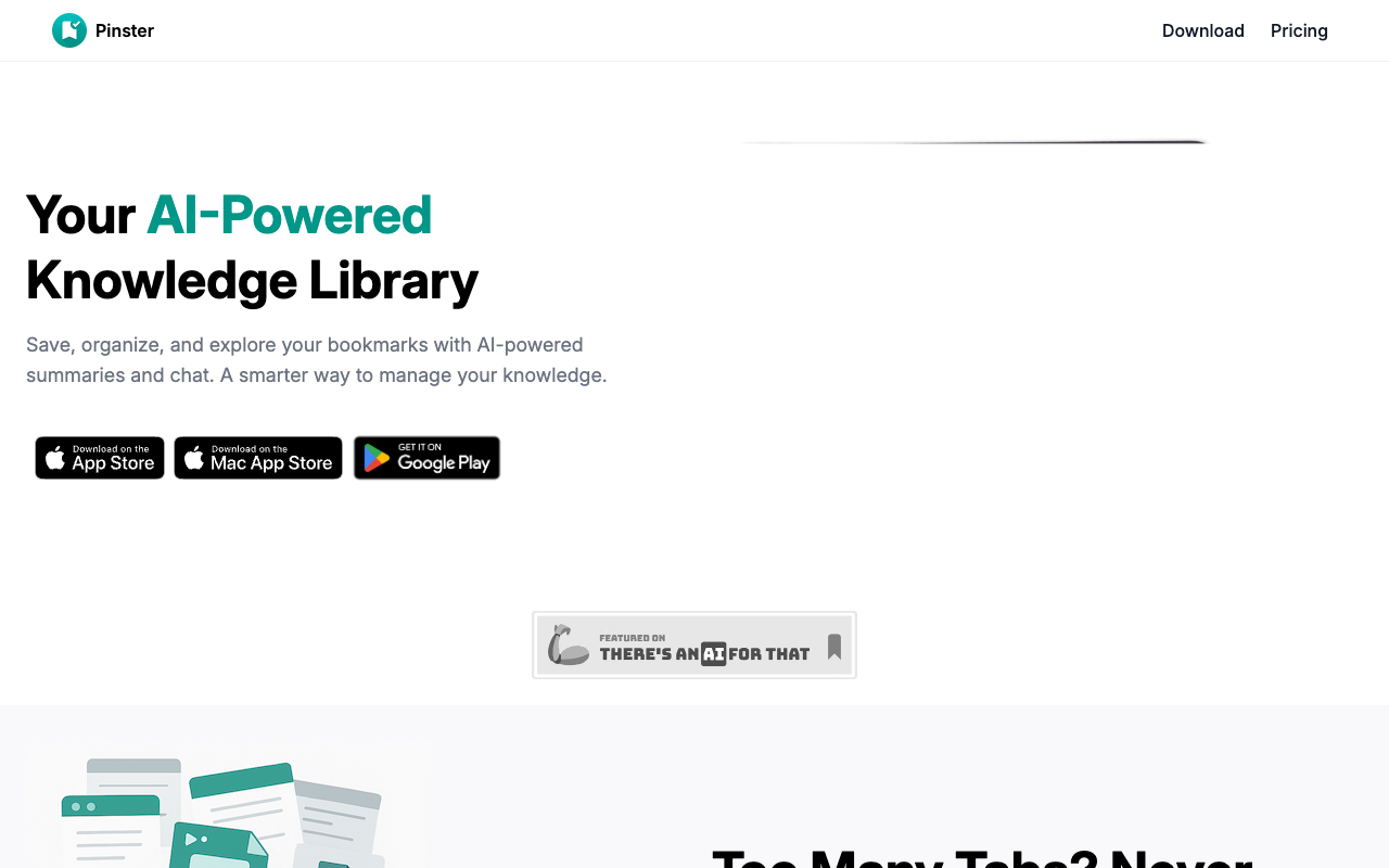 Pinster AI - Your smart helper for organizing bookmarks