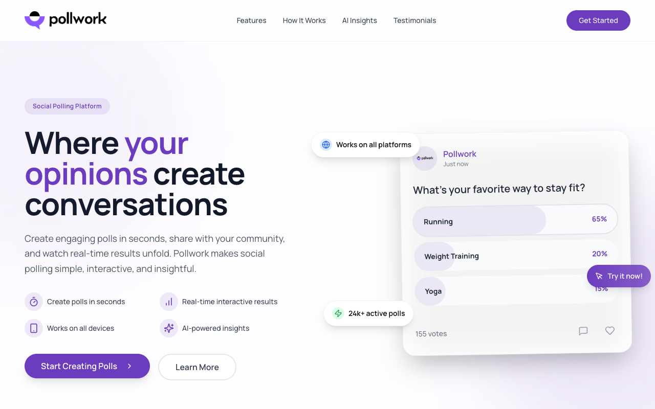 Pollwork - A fun place to share what you think!