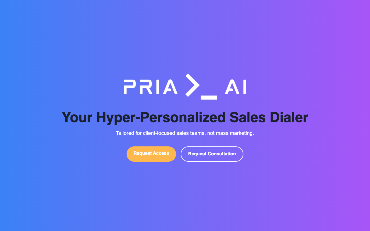 Pria AI - Your special sales helper for personal connections