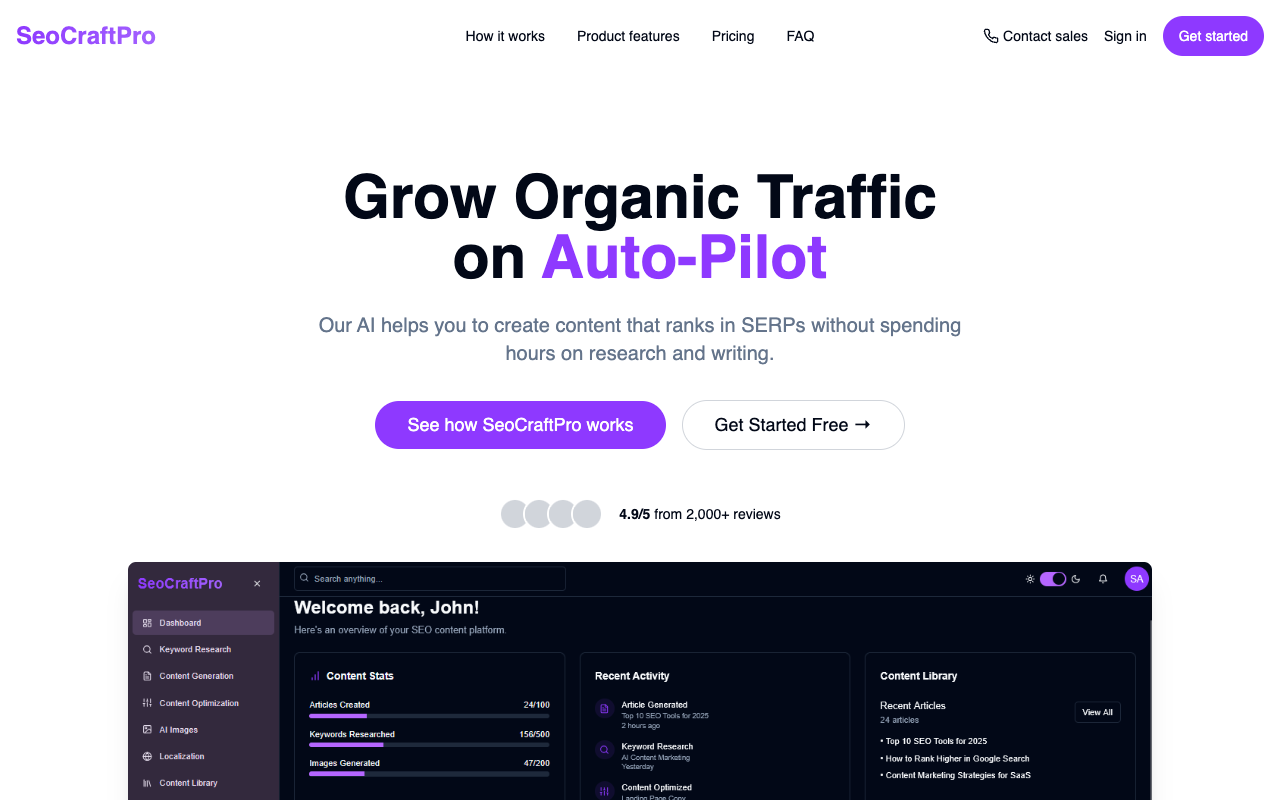 SeoCraftPro - Easy tools for SEO analysis and content creation