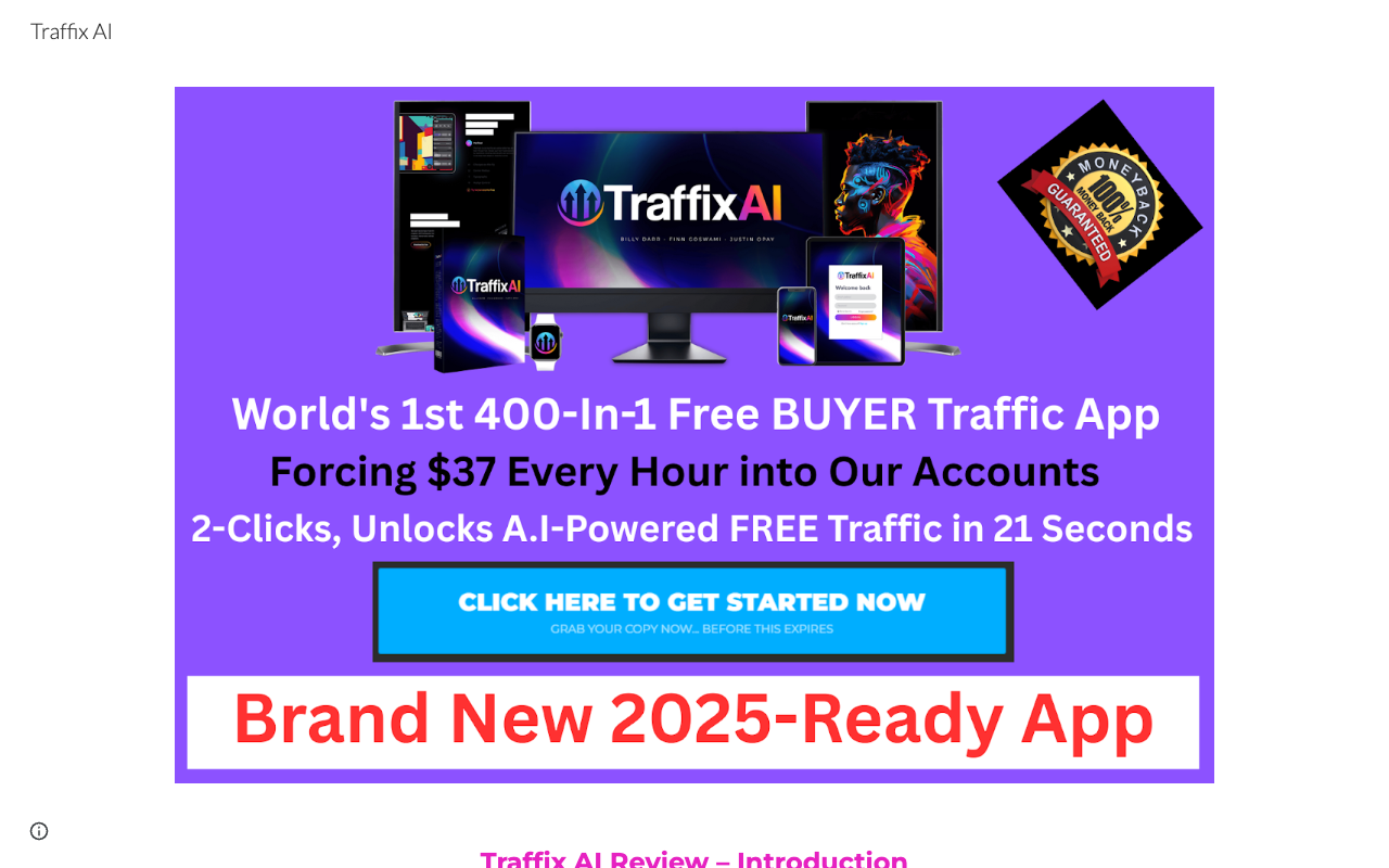 Traffix AI - A new app to help you get traffic easily