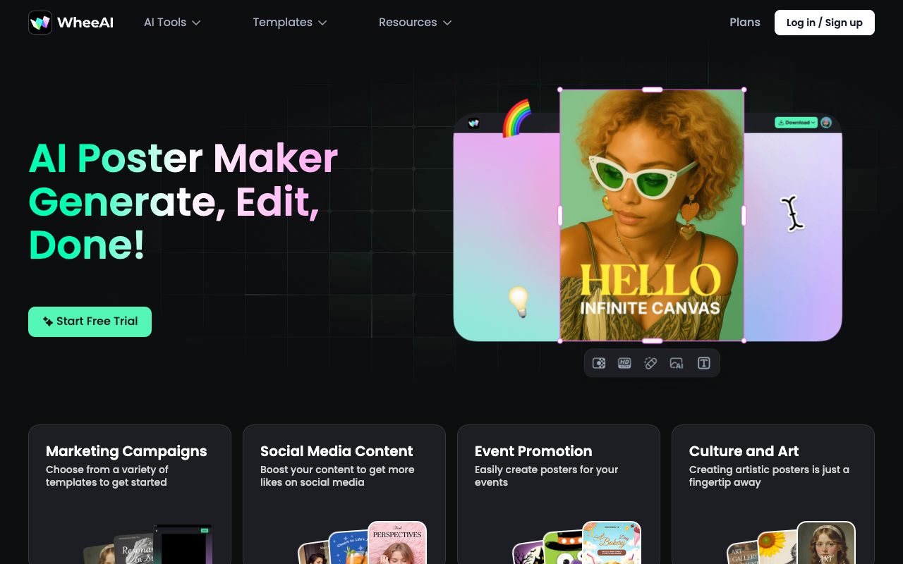 WheeAI - Create Amazing Posters in Seconds without Any Skills