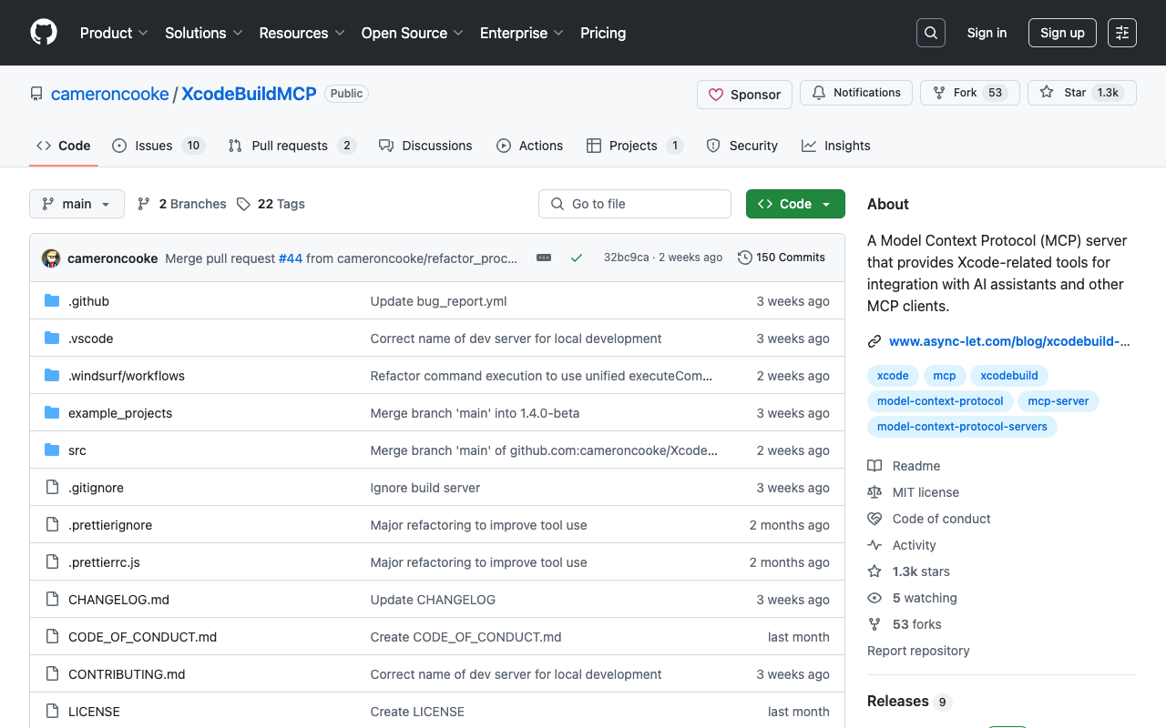 XcodeBuildMCP - A server helping AI agents build and run apps easily