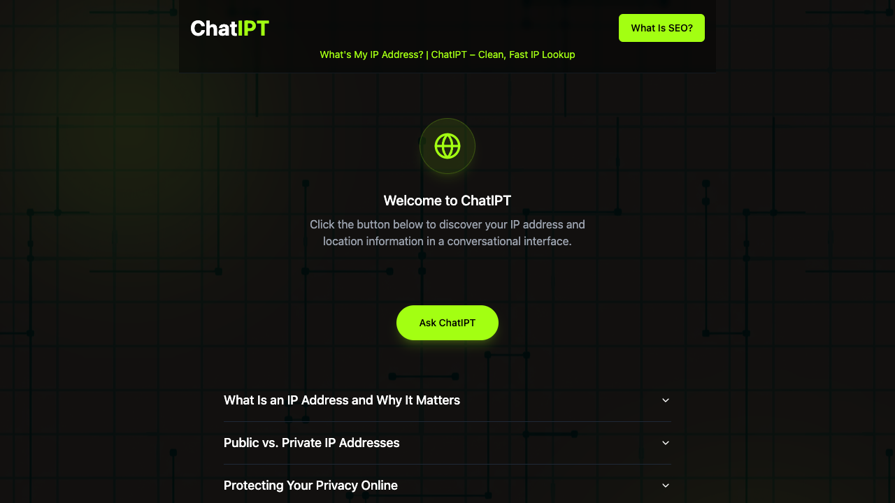 ChatIPT - Discover Your IP Address in a Fun Way
