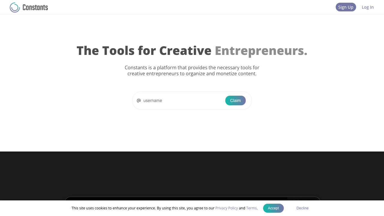 Constants - A place for creative entrepreneurs to build and grow