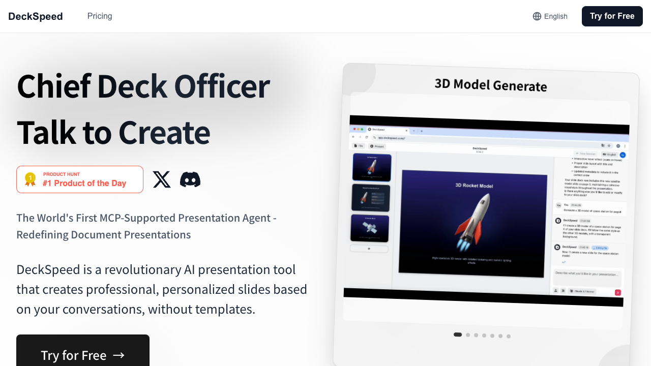 DeckSpeed - Your smart AI tool for making slides