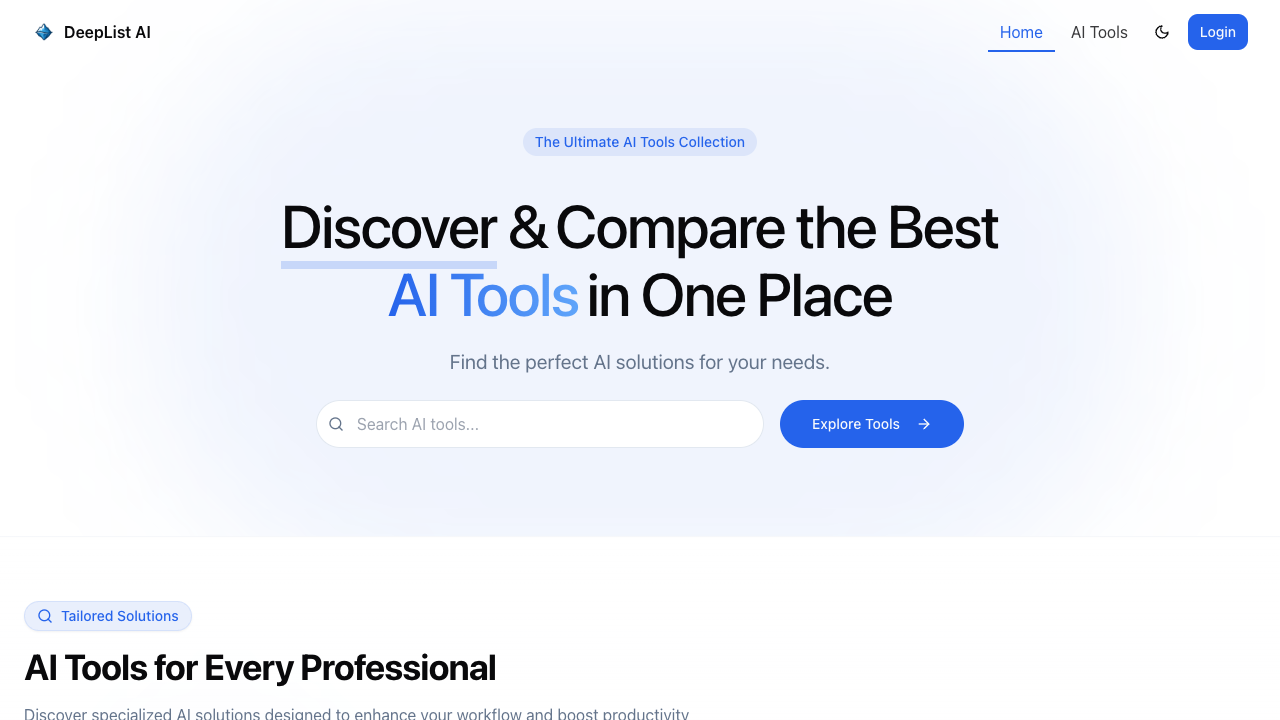 DeepList AI - Easily find and compare AI tools for your needs