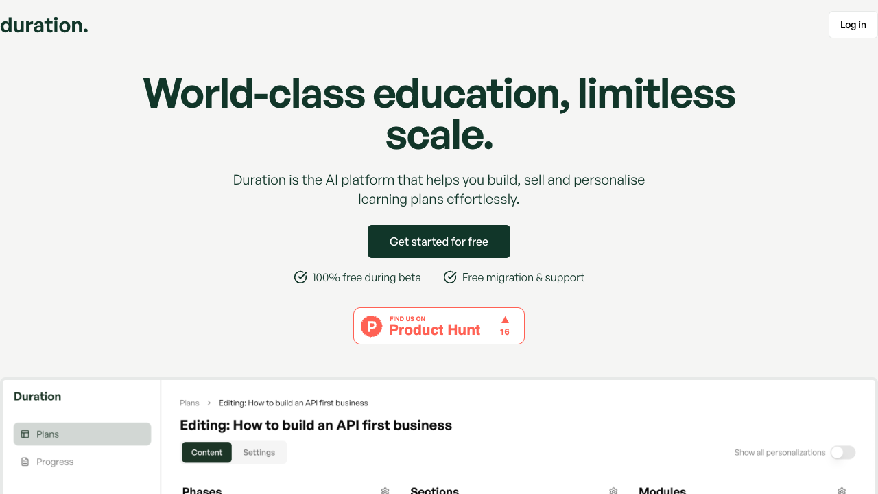 Duration - The smart way to create learning plans
