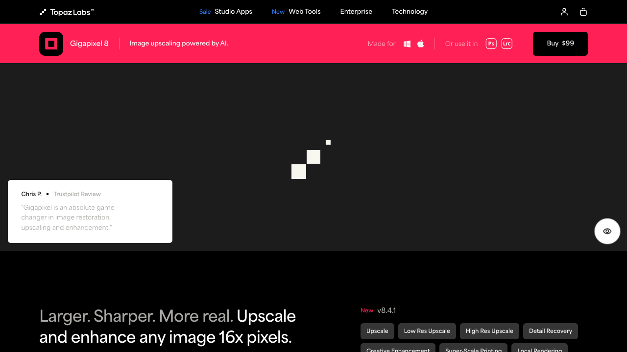Gigapixel 8 - Upscale your images like magic