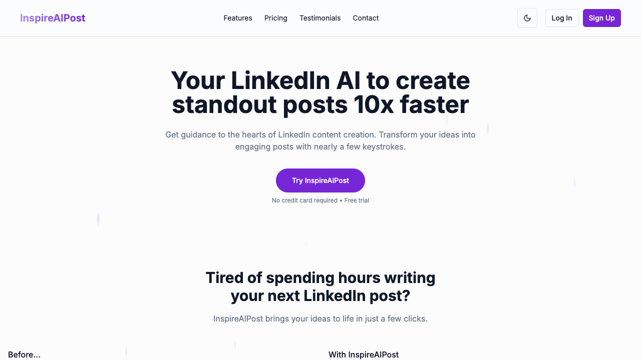 Inspire Ai Post - Make LinkedIn posts easy and fun