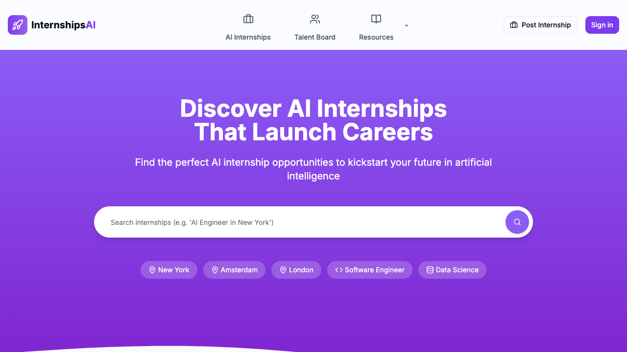 InternshipsAI - Find the Best AI Internships for Your Career