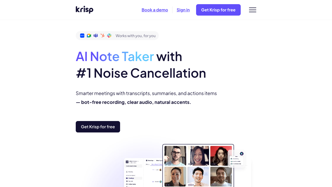 Krisp - The AI tool that helps you have quiet meetings and takes notes
