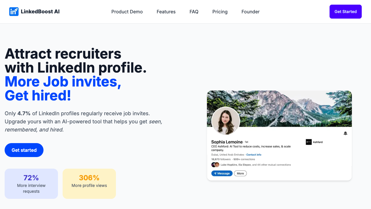 LinkedBoost AI - Get More Job Offers with AI Help