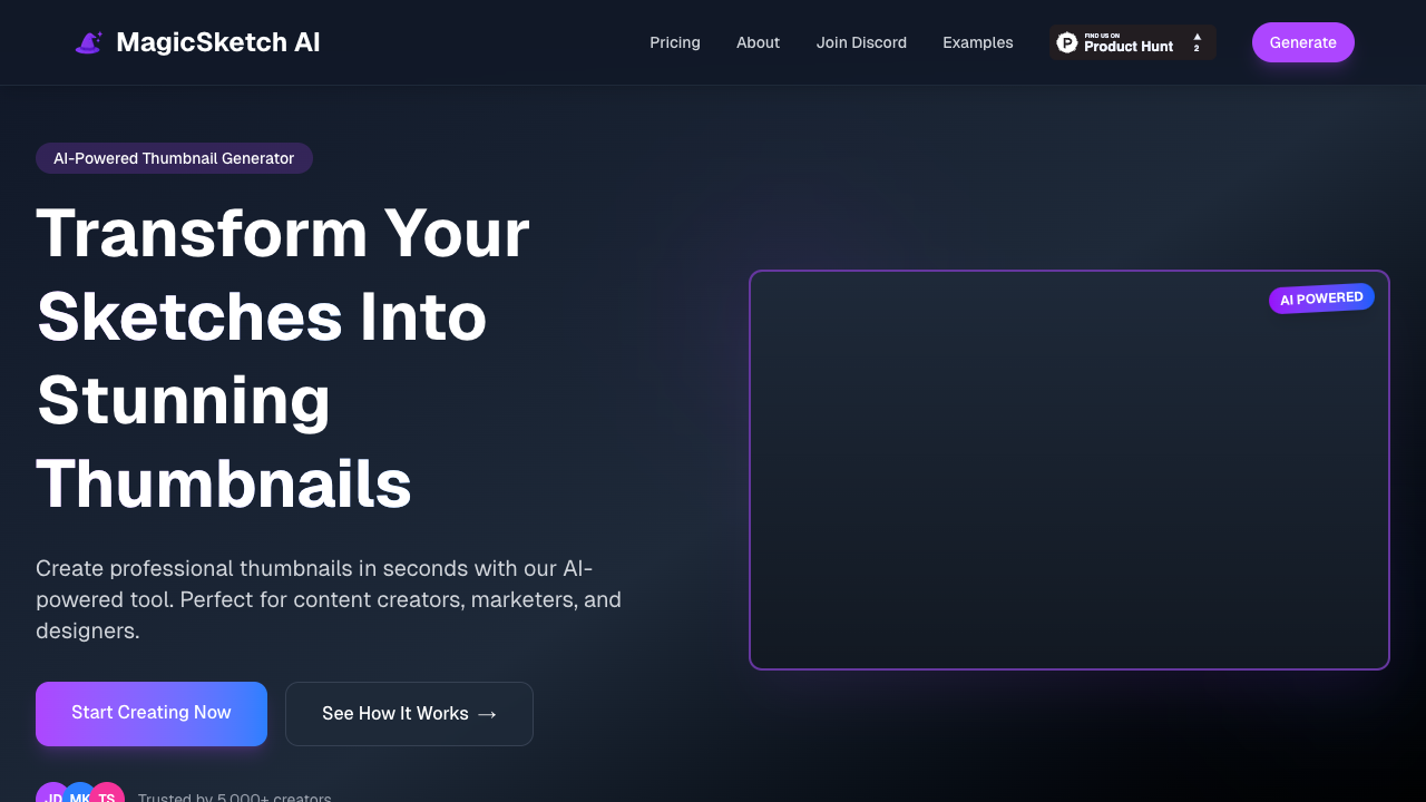 MagicSketch AI - Create amazing thumbnails without being a designer