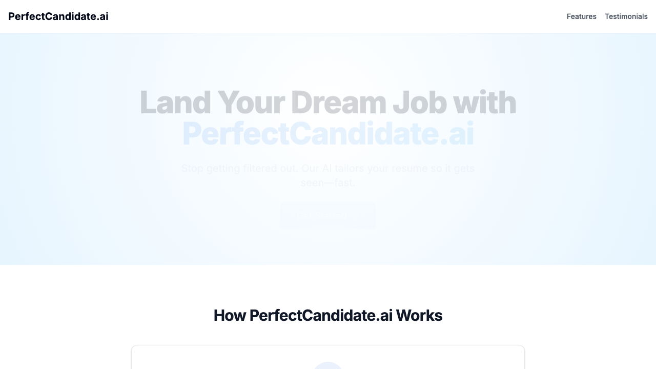 PerfectCandidate.ai - A smart tool to make your resume shine