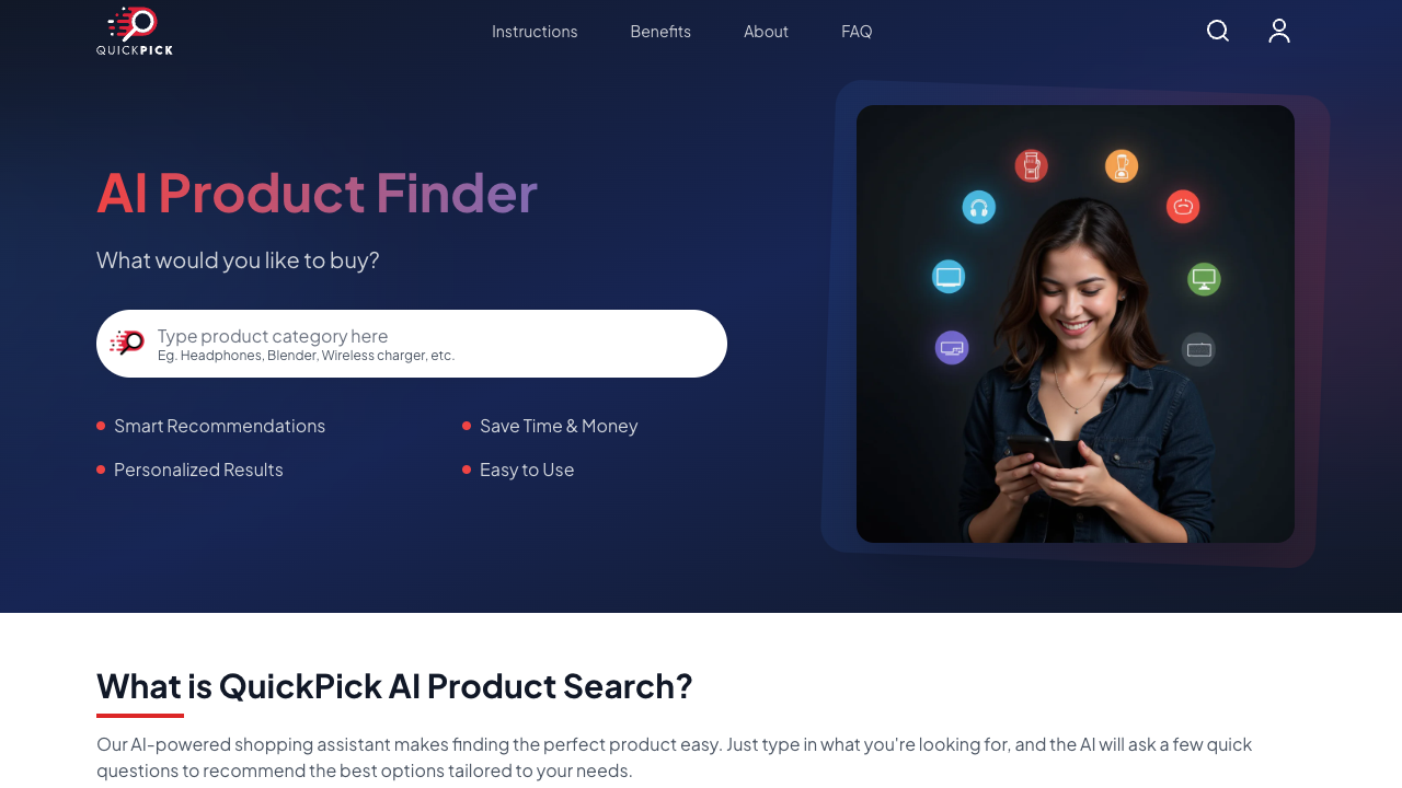 QuickPick.ai - Your smart shopping helper that finds the best products
