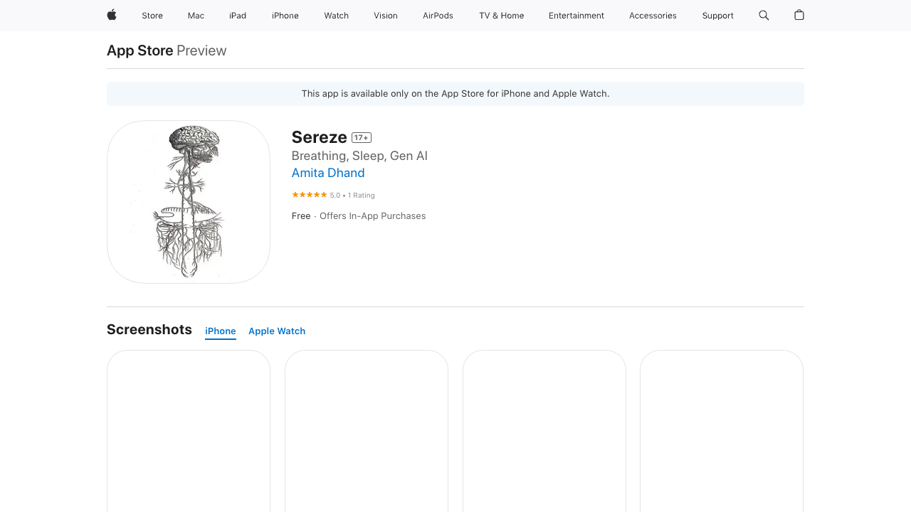 Sereze AI - Breathing exercises made just for you