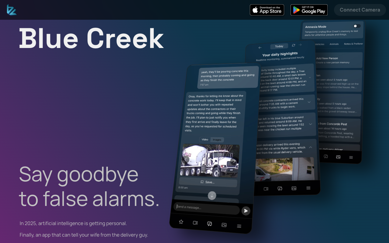 Blue Creek - Smart security for your home with AI