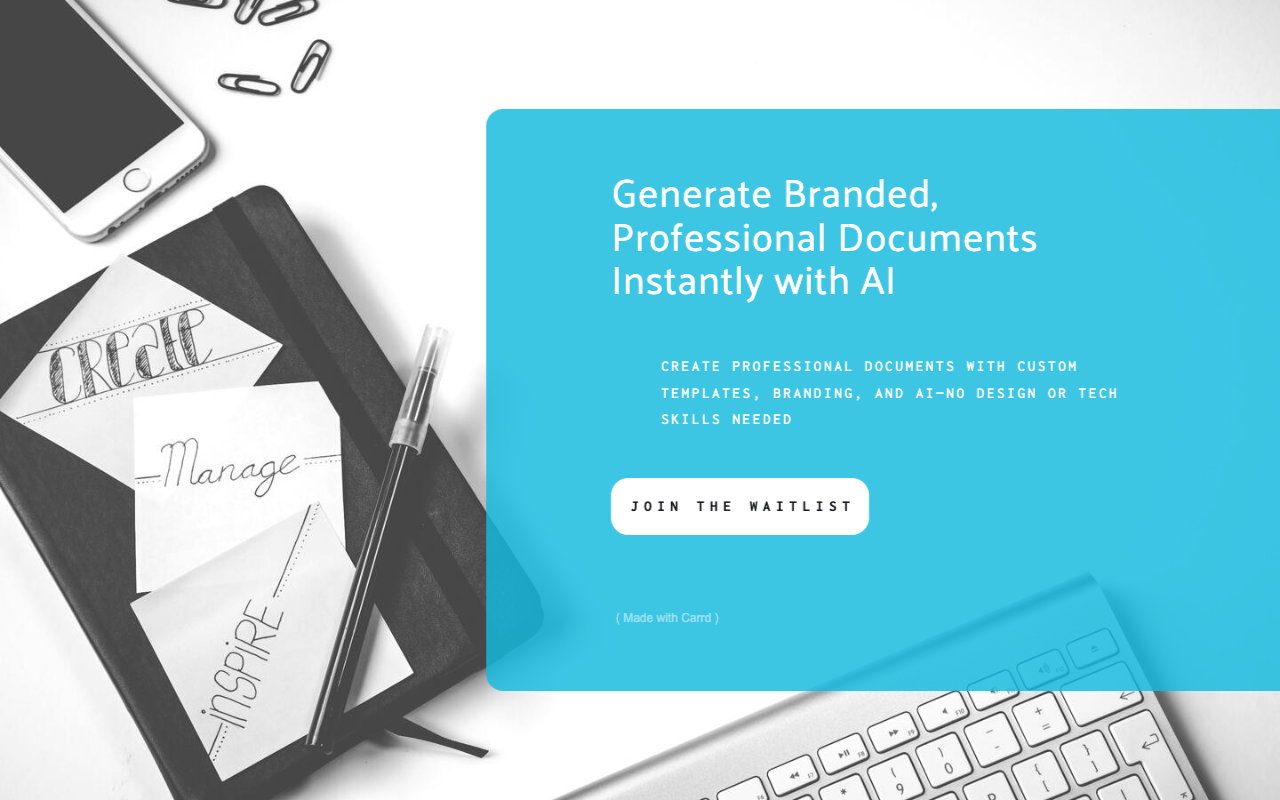 DocumentX - Create Your Own Documents Easily with AI