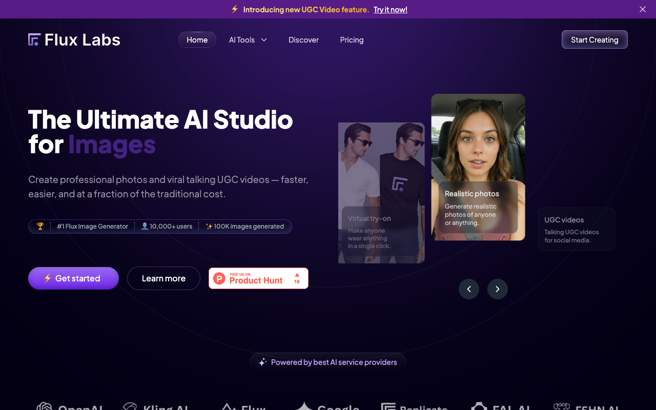 Flux Labs - Your AI studio for images and videos