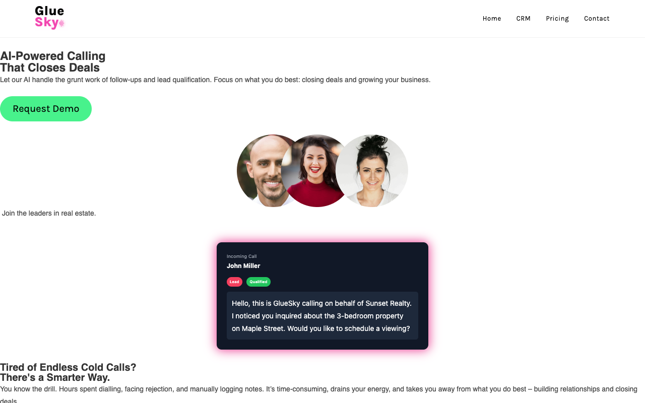Glue Sky - Your 24/7 AI agents for real estate sales