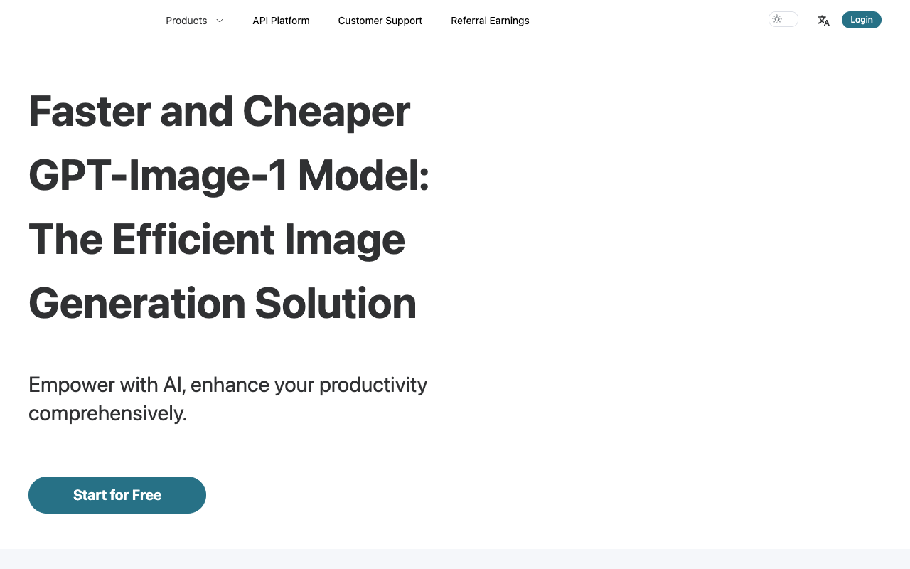 GPT-Image-1 - Fast and Affordable Image Generation API