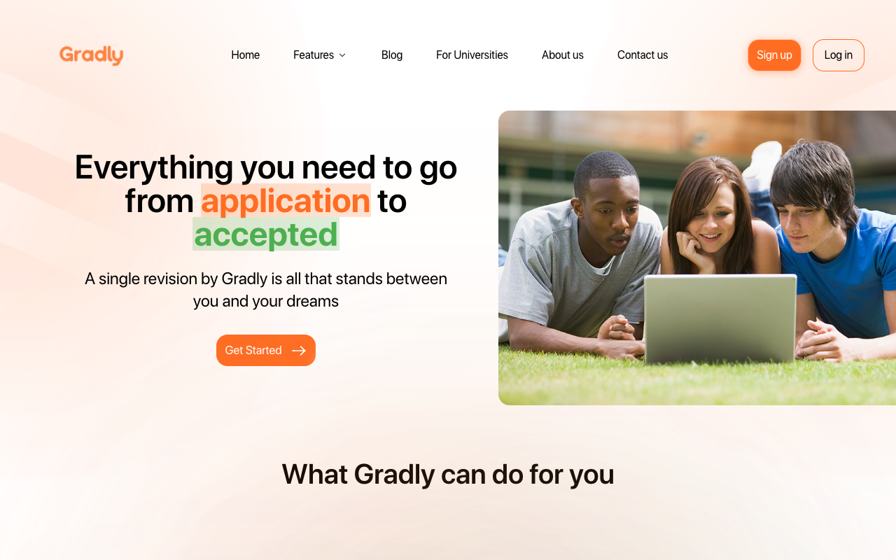 Gradly - Your AI Helper for College Applications and Scholarships