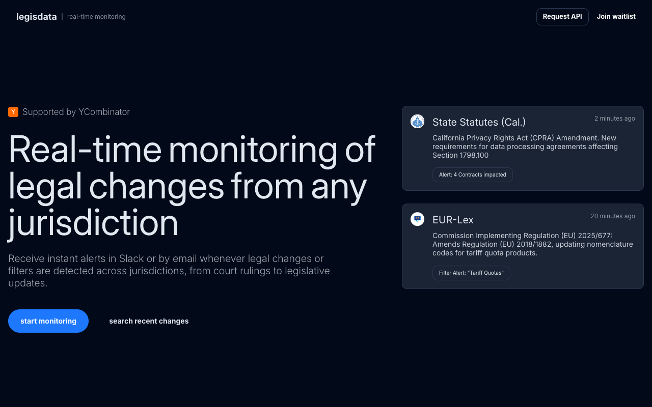 Legisdata - Get alerts about legal changes right away