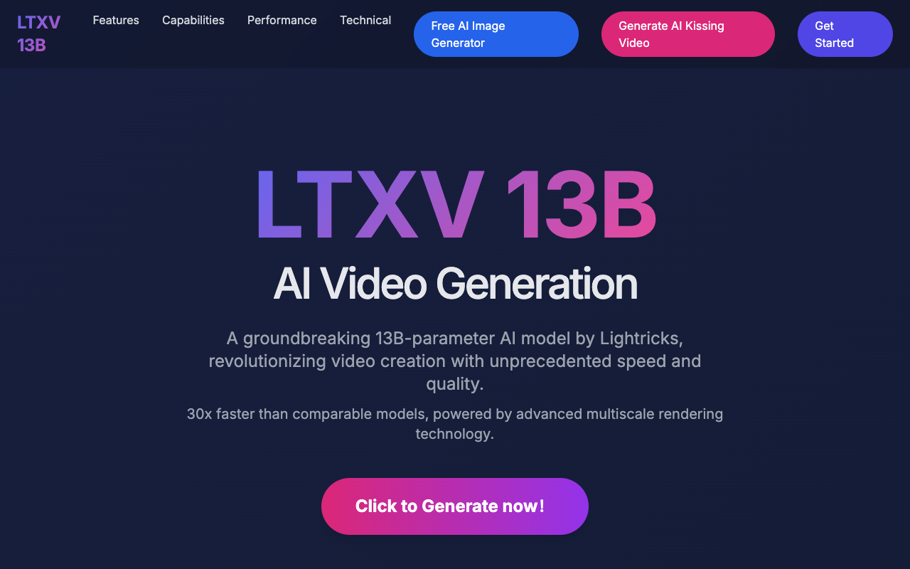 LTXV-13B - The super fast AI video maker