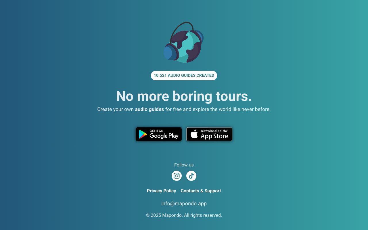 Mapondo - Your smart travel buddy with audio guides