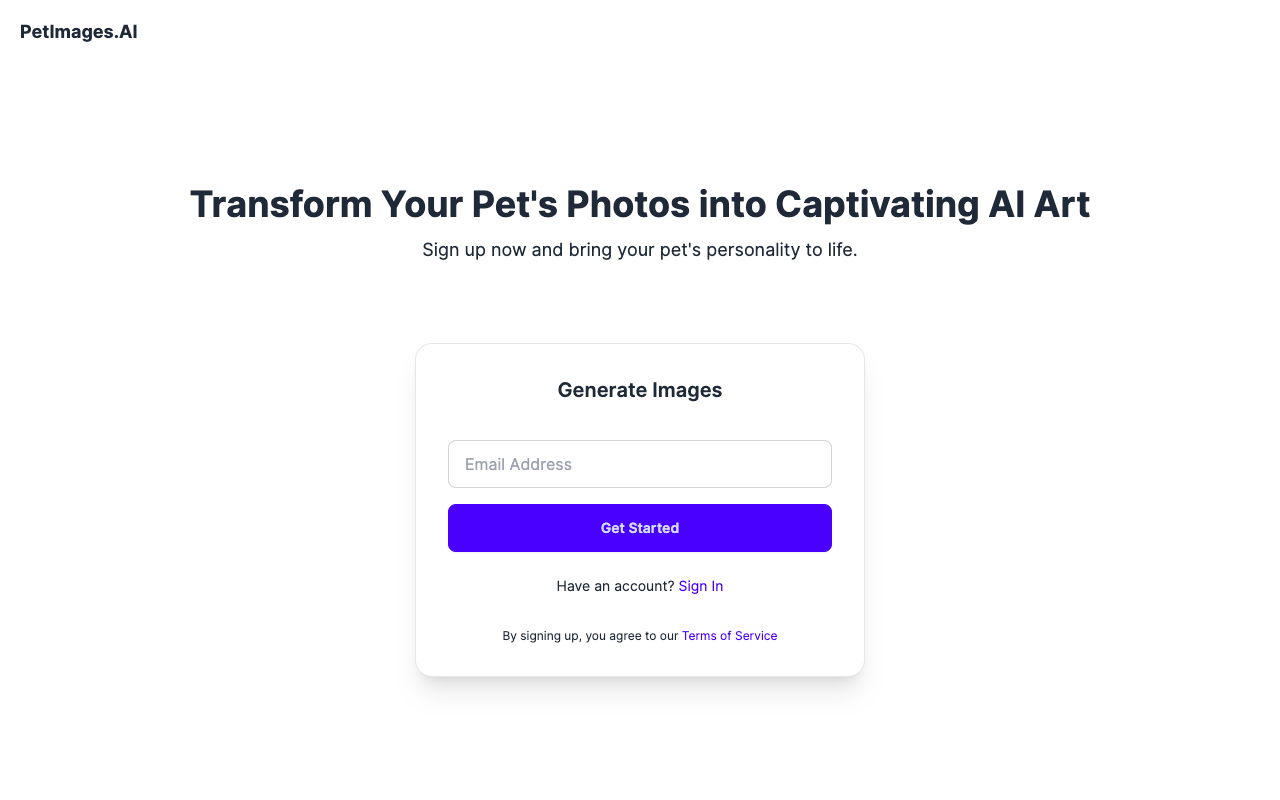PetImages.AI - Create beautiful AI art from your pet's photos