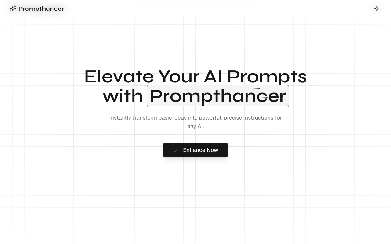 Prompthancer - Free Tool to Make Your AI Better