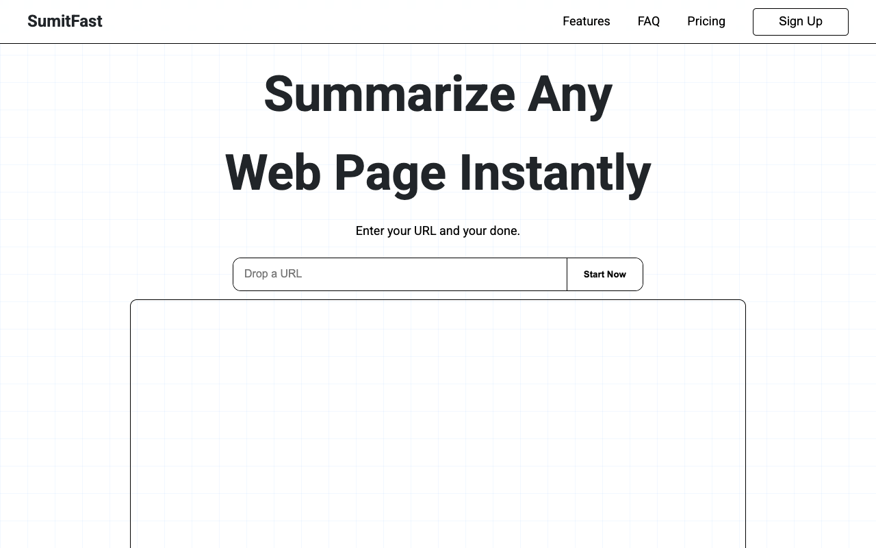Sumitfast - Quick and Easy URL Summarizer