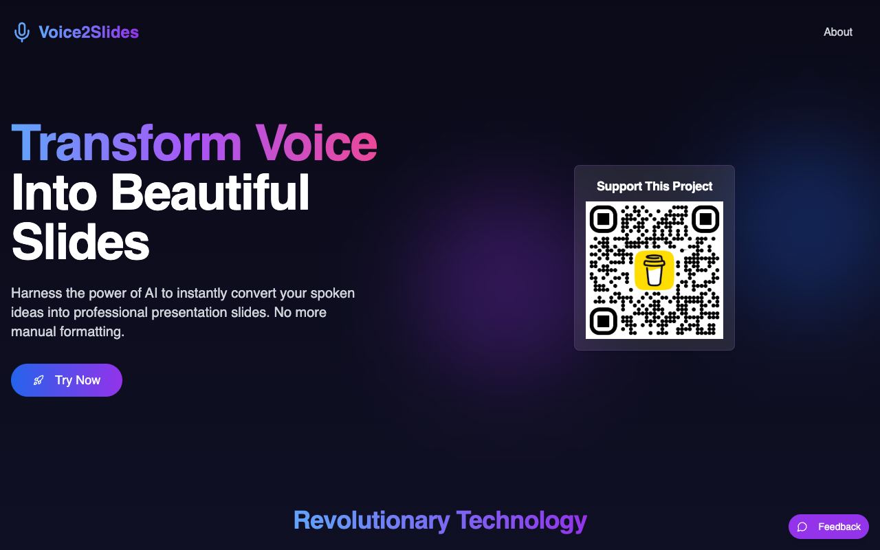 Voice2Slides - Create Presentations with Your Voice