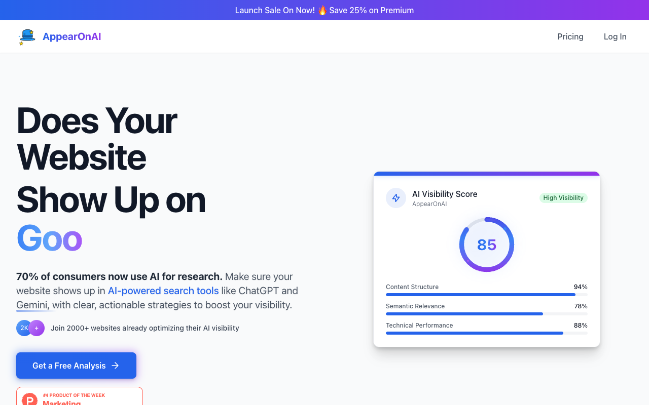 AppearOnAI - Find out how AI chatbots recommend your brand