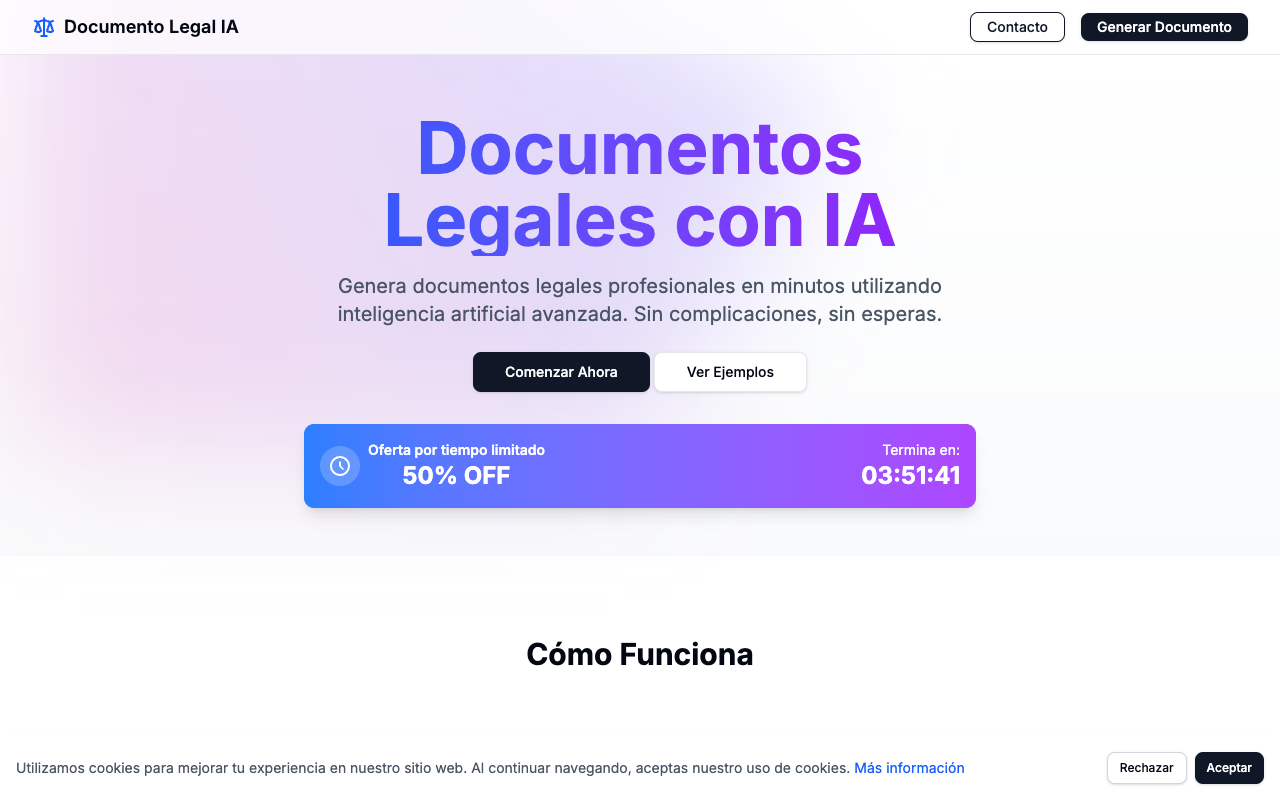 Documento Legal IA - Generate professional legal documents in minutes with AI