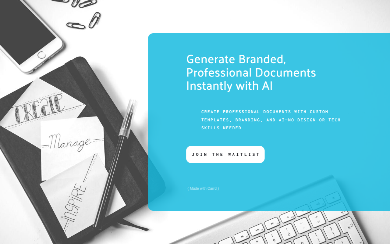 DocumentX - Create Your Custom Documents Easily with AI