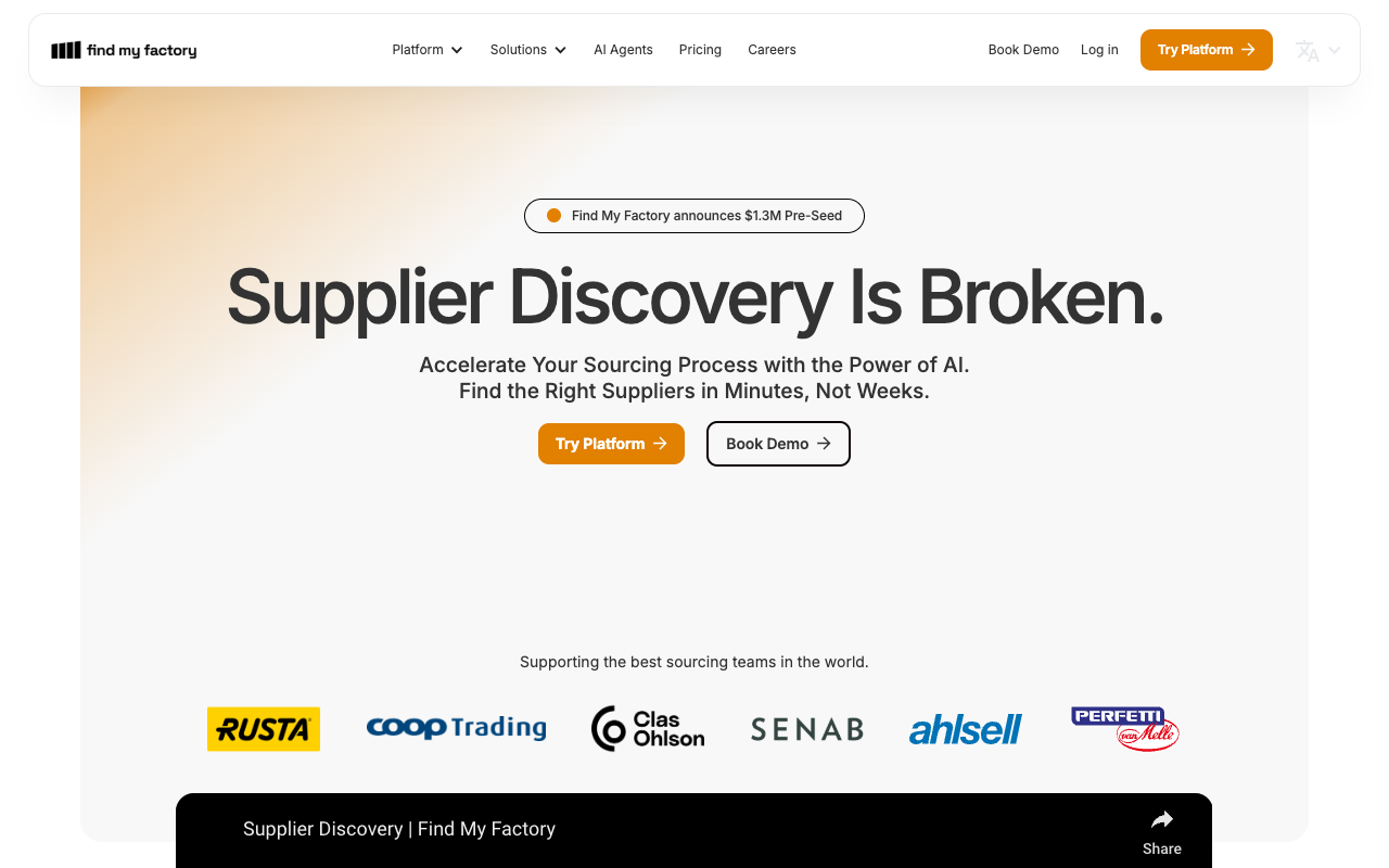 Find My Factory - A smart way to discover suppliers