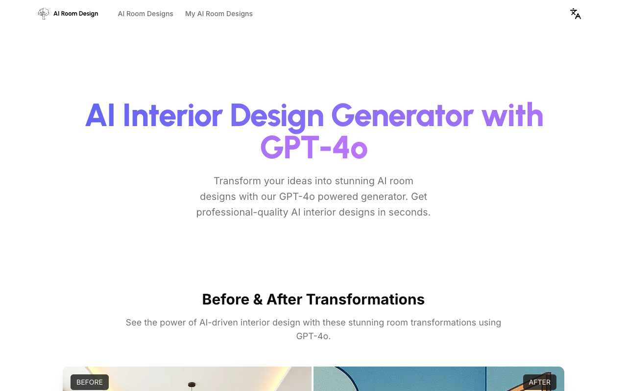 Gpt4o - Quick and Smart Room Design with AI