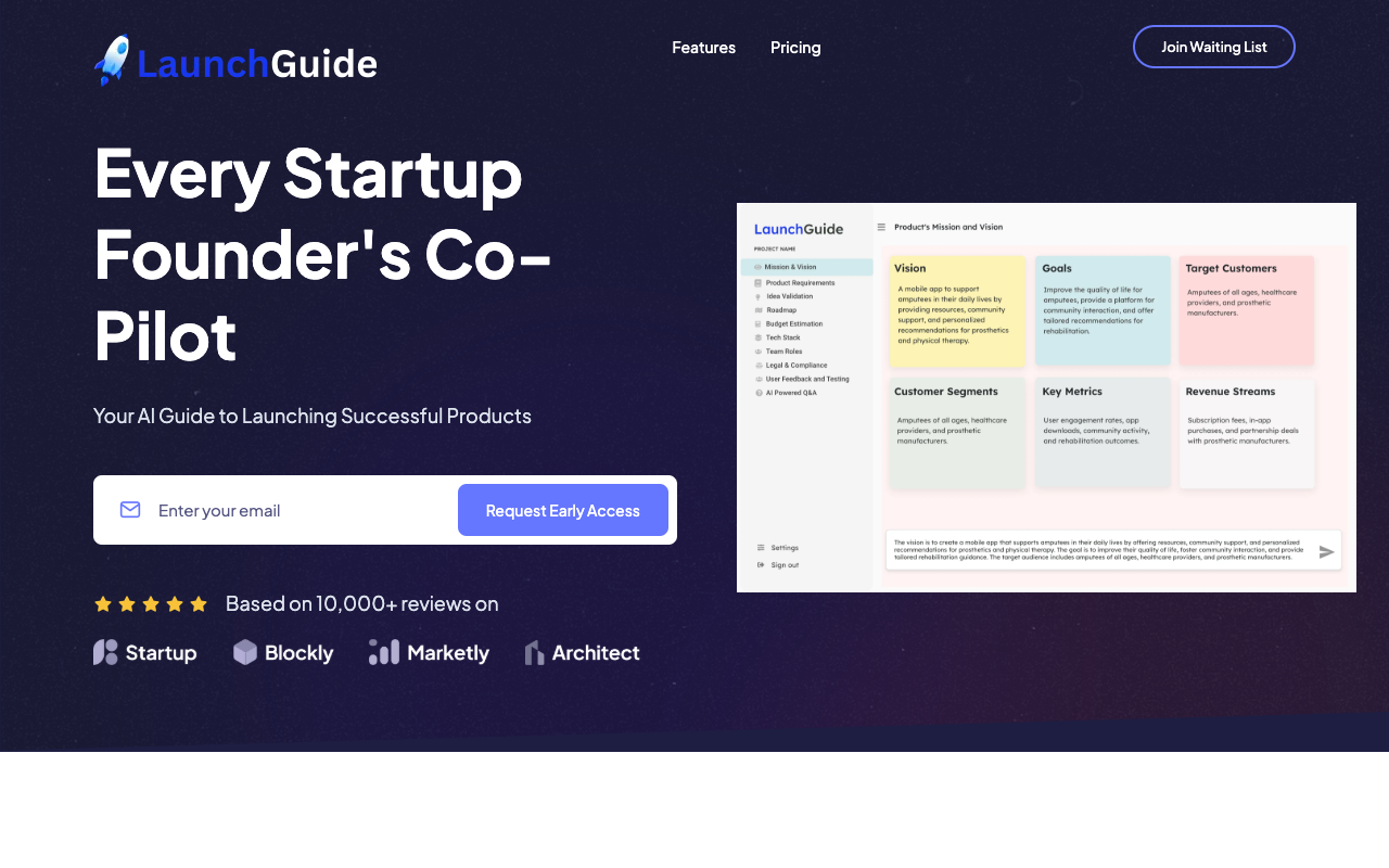 LaunchGuide - Your AI tool to turn ideas into successful products